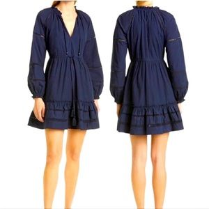 NWOT Veronica Beard Danica Navy Long Sleeve